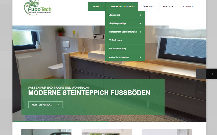 Fubotech Webseite